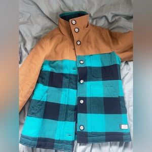 Kavu Highlands Women’s Coat - Flannel Long Sleeve Insulated Button Coat